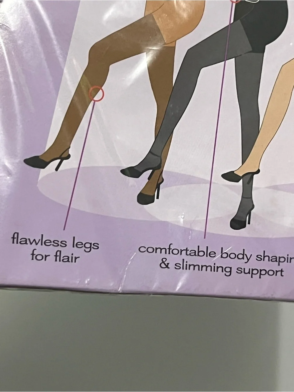 Spanx All The Way Size B Black Tummy to Toes Full Length Hose Super Control